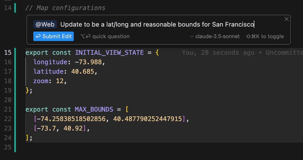 prompting LLM to update constants in code